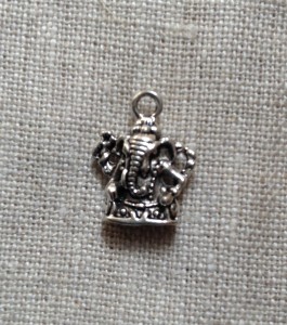 Ganesha Charm Three Charmed Gems