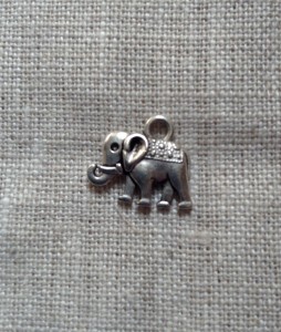 Elephant Charm Three Charmed Gems