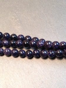 Blue Goldstone Three Charmed Gems