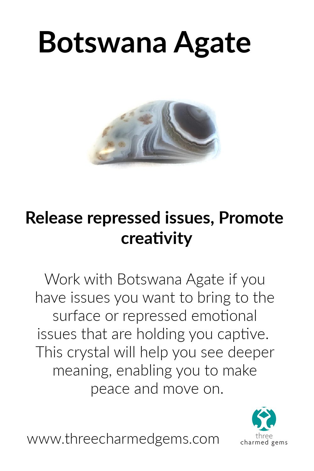 Botswana Agate Tumbled Stone - Image 2