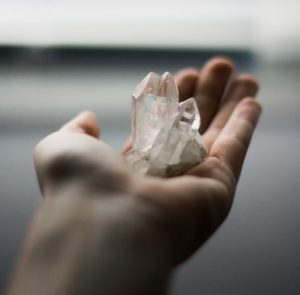 Quartz Cluster in hand