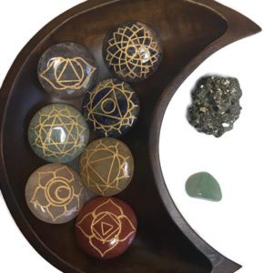 Crystal Chakra Set, Engraved